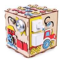 Бизиборд &laquo;Кубик&raquo; 24 &times; 24 &times; 24 см