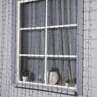 Гирлянда &laquo;Занавес&raquo; 2 &times; 3 м, IP44, УМС, тёмная нить, 760 LED, свечение белое, мерцание, 220 В