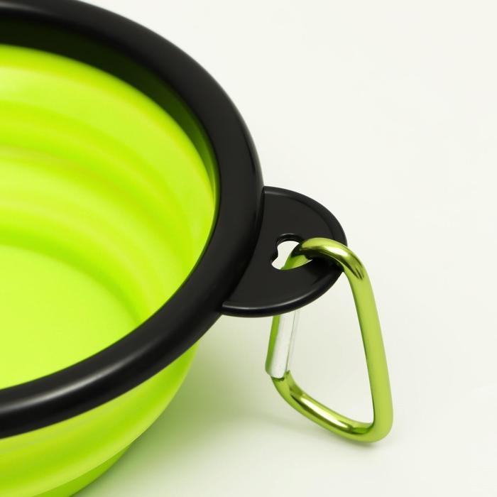 Миска складная, зелёная, 250 мл, 11 см