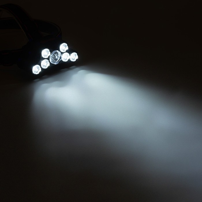 Фонарь налобный аккумуляторный, 10 Вт, 1000 мАч, 200 лм, LED, IPX3