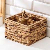 Корзинка для подачи Доляна &laquo;Камыш&raquo;, 20&times;20&times;14 см, из соломы