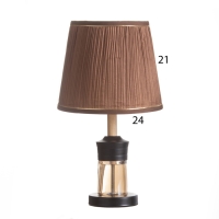 Лампа настольная "Луиза" 1х40Вт Е27 1х5Вт LED черный/шоколад 25х25х43см