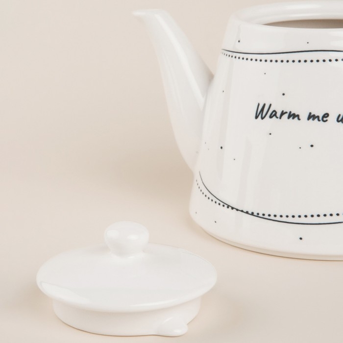 Чайник заварочный фарфоровый SL Home &laquo;Милый дом&raquo;, 900 мл, 21&times;13,8&times;13,5 см, цвет белый