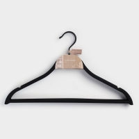 Плечики - вешалки для одежды LaDо́m Soft-touch, 40,5&times;23,5&times;1 см, 3 шт, с перекладиной