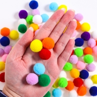 Набор текстильных деталей для декора &laquo;Бомбошки&raquo;, 100 шт., размер 1 шт. &mdash; 2 см