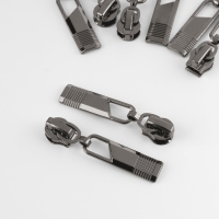 Бегунок автоматический для молнии &laquo;Спираль&raquo;, №5, 10 шт, цвет чёрный никель