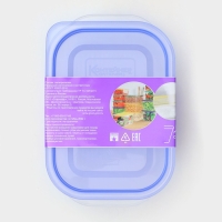 Контейнер для продуктов с паровыпуском, 500 мл, 16&times;11&times;5 см, прямоугольный, цвет микс