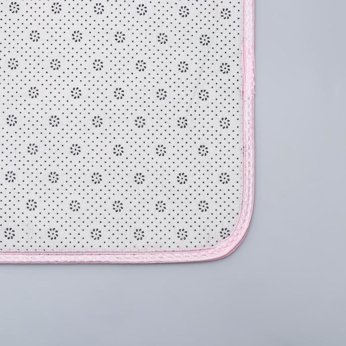 Набор ковриков для ванной и туалета Доляна &laquo;Пушистик&raquo;, 2 шт, 38&times;40, 40&times;60 см, цвет розовый