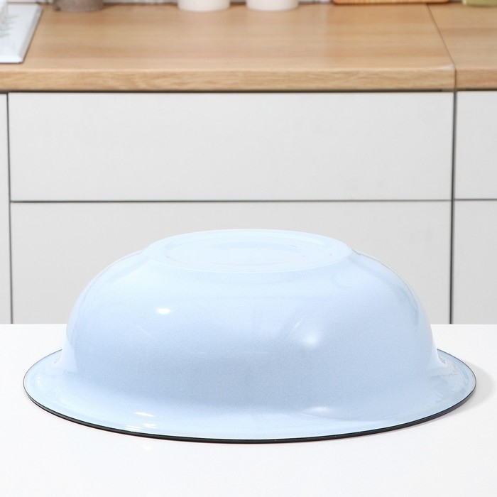 Таз эмалированный, 12 л, 46&times;13 см, индукция, цвет голубой