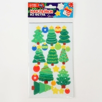 Наклейки из фетра &laquo;Елочки&raquo;, 11 х 18,5 см, 22 шт