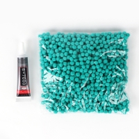 Игрушка помпонами "Медведь", цвет мятный ТМП