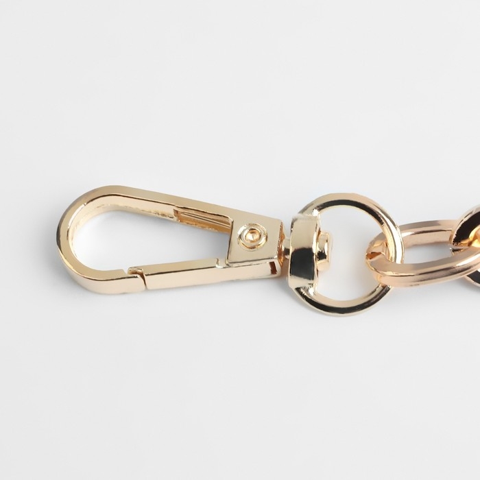 Цепочка для сумки, с карабинами, 14 &times; 10 мм, 60 см, цвет золотой