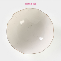 Салатник фарфоровый Доляна &laquo;Млечный путь&raquo;, 1,4 л, d=22 см, цвет белый в крапинку