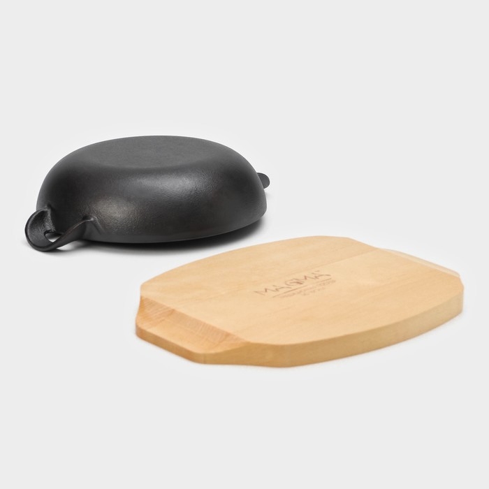 Сковорода чугунная Magma &laquo;Янсан&raquo;, 21,5&times;16,5&times;4,4 см, индукция, цвет чёрный