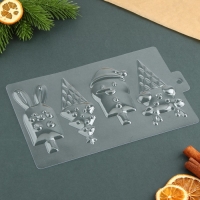 Новый год. Форма для шоколада &laquo;Новогоднее настроение&raquo;, 21 х 14 см