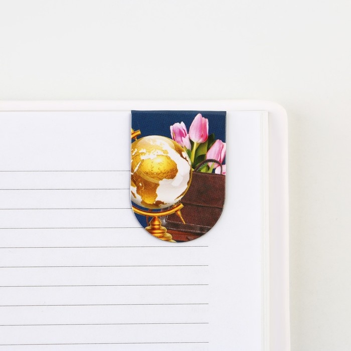 Закладки магнитные на подложке &laquo;Любимому учителю&raquo;, 6 шт.