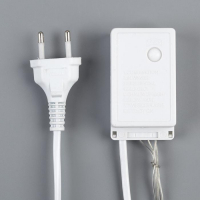 Гирлянда &laquo;Водопад&raquo; 2 &times; 1.5 м, IP20, прозрачная нить, 400 LED, свечение жёлтое, 8 режимов, 220 В