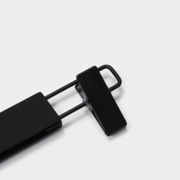 Вешалки для брюк и юбок LaDо́m Soft-touch, 32,5&times;13 см, 2 шт, с зажимами, цвет чёрный