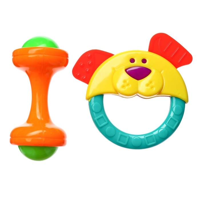 Набор погремушек &laquo;Маленькие радости&raquo;, 2 шт, цвет МИКС