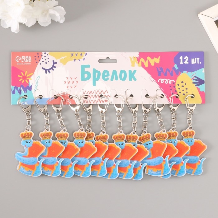 Брелок акрил "Змей в короне у царского кресла" 5,8х4,7 см