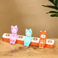 Сувенир "Котики на скамейке" дерево 18х4х7 см