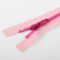 Молния &laquo;Трактор&raquo;, №5, разъёмная, замок автомат, 80 см, розовая