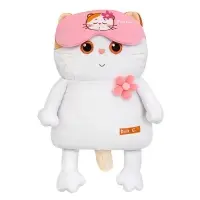 Мягкая игрушка "Кошечка Ли-Ли в маске для сна и с цветочком", 32 см LKp32-173