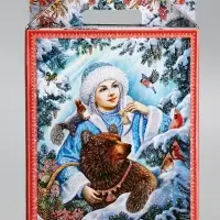 Подарочная новогодняя коробка &laquo;Зимняя сказка&raquo;, для сладких подарков, 16.8&times;7&times;25 см