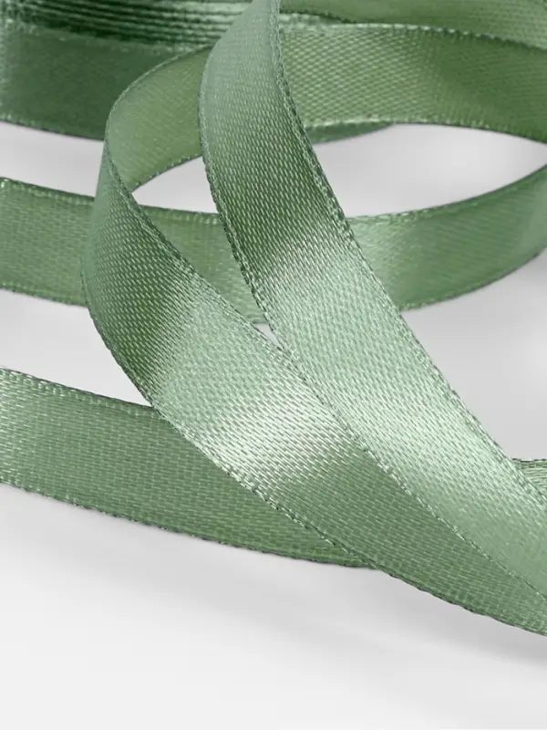 Лента атласная, 12 мм, 23&plusmn;1 м, фисташковая №65
