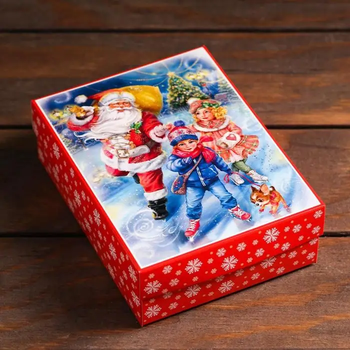 Подарочная коробка сборная &laquo;Зимние забавы&raquo;, 16.5&times;12.5&times;5.2 см