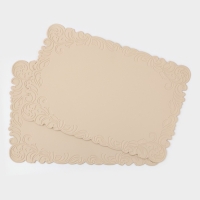 Набор салфеток сервировочных на стол Доляна, 2 шт, 45&times;30 см, бежевый