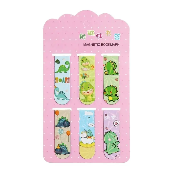 Набор магнитных закладок для книг Calligrata 6 штук, "Дракончики", МИКС