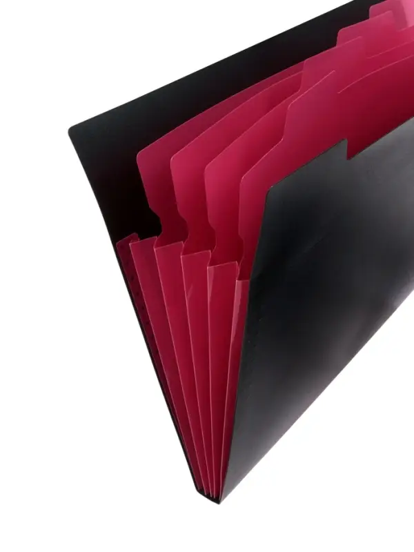 Папка А4, 5 отделений, Calligrata, 600 мкм, на кнопке, черная, матовая