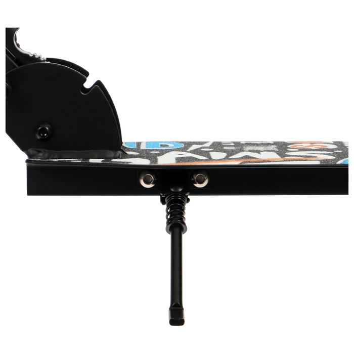 Самокат городской GRAFFITI Lux 200, колёса PU 200 мм, амортизатор передний, ABEC 11 Carbon, цвет чёрный