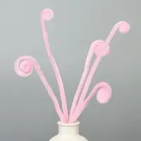 Синельная проволока, набор 100 шт, размер 1 шт 30х0,8 см, цвет розовый