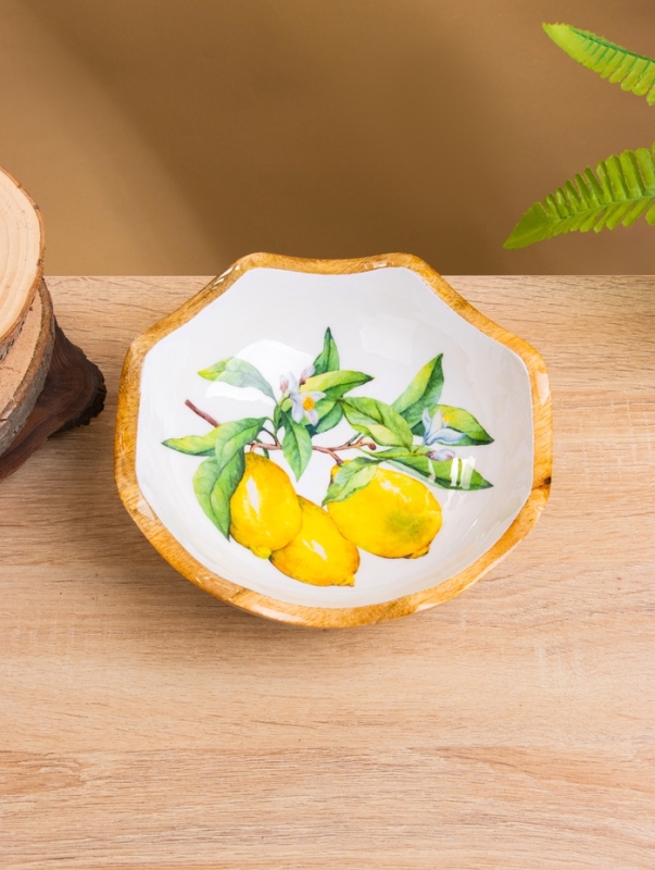 Салатник "Лимоны" дерево манго 20х20х8 см