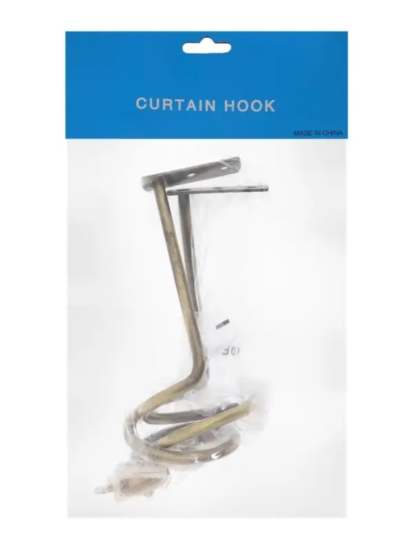 Крючок - держатель для штор на стену CAPPIO KS044, металлический, цвет бронза, 2 шт