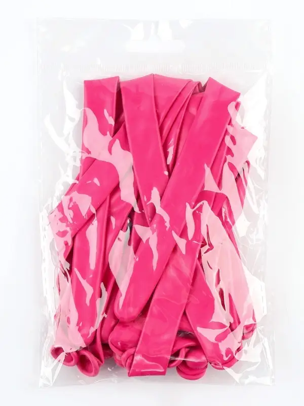 Воздушные шары для моделирования 125 см, d=7.5 см, 10 шт., фуксия