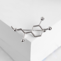 Брошь &laquo;Молекула&raquo;, цвет серебро