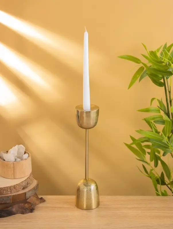 Подсвечник &laquo;Факел&raquo;, 31 см, алюминий, золото