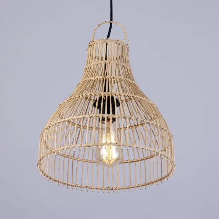 Светильник потолочный из ротанга &laquo;Сатрия&raquo;, 1&times;120 Вт, Е27, 30&times;30&times;30 см