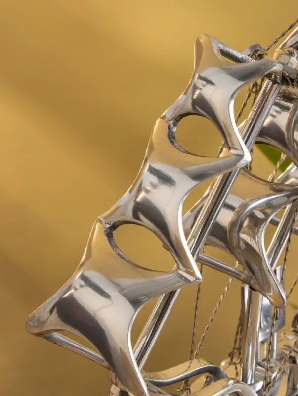 Корабль сувенирный 30х8х40 см, латунь