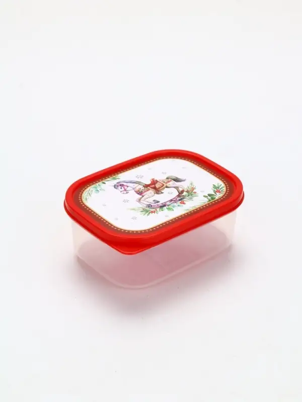 Ланч - бокс прямоугольный &laquo;Новогодняя лошадка&raquo;, 500 мл