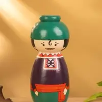 Деревянная кукла кокеши "Джун" 9х9х21 см