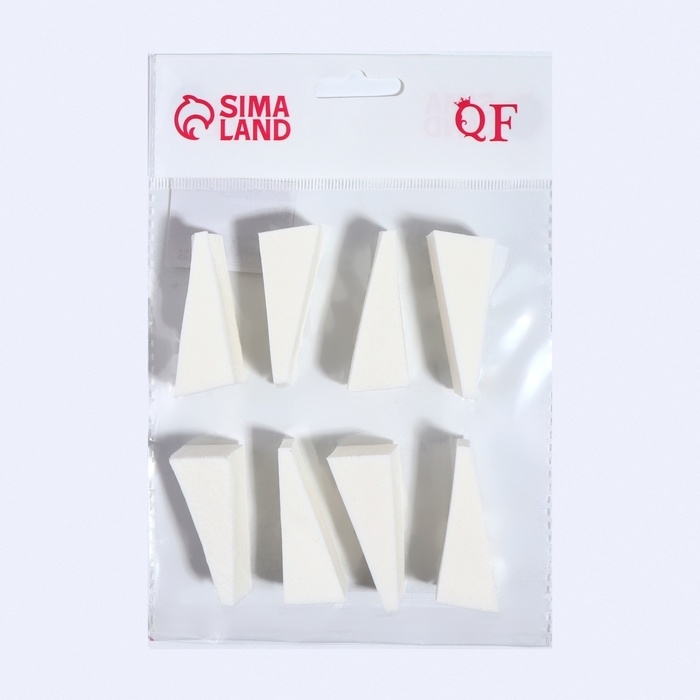 Набор спонжей для макияжа, 5 &times; 2 см, 8 шт, цвет белый