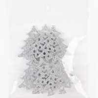 Декор "Серебряные елочки", набор 6 шт.