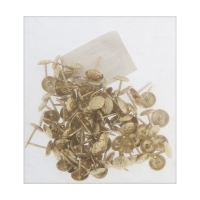 Гвозди ТУНДРА, декоративные, обивочные, фактурные, 11х16 мм, золото, 100 шт