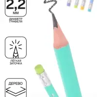 Карандаш чернографитный с ластиком ErichKrause "Pastel Bloom", НВ, грифель d=2,2 мм, дерево, трехгранный в тубусе, микс