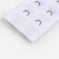 Застёжка для бюстгальтера, удлинитель, 3 ряда 2 крючка, 3.2&times;5 см, белая