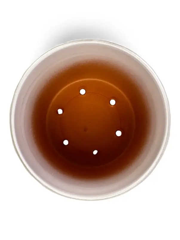 Горшок цветочный с поддоном 4,75 л, d22/h20 см белый керамика, "Венера" (М)